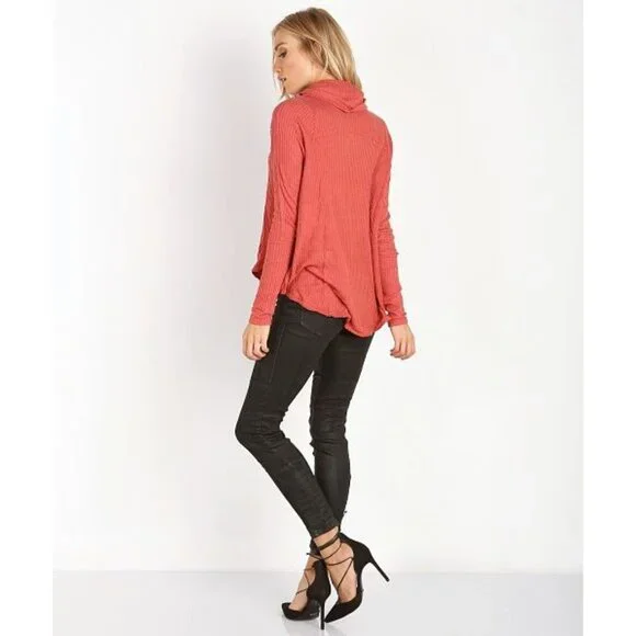 Free People Red Cowl Neck Blouse - Picture 11 of 11